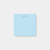 Personalisierte hellblaue Post-it-Notizblöcke Post-it Klebezettel (Vorderseite)