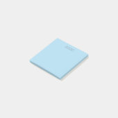 Personalisierte hellblaue Post-it-Notizblöcke Post-it Klebezettel (angewinkelt)