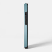 Personalisierte hellblaue Radialtextur iPhone Hülle (Linke Seite)