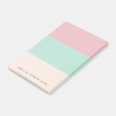 Personalisierte helle Farbblockade Post-it Klebezettel (angewinkelt)