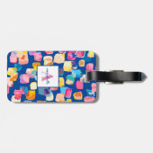 Personalisierte, helle Farbe Abstrakt Name Gepäcks Gepäckanhänger (Rückseite horizontal)