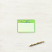 Personalisierte, helle Grüne Marmorkunst Post-it Klebezettel (Auf Schreibtisch)