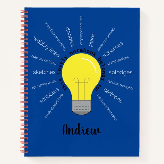 Personalisierte, helle Ideen für Spiral Bound Note Notizblock (Vorderseite)