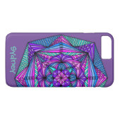 Personalisierte helle Mandala iPhone 7 Plusfall Case-Mate iPhone Hülle (Rückseite (Horizontal))