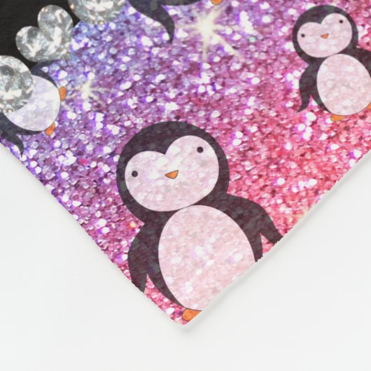 Personalisierte helle Regenbogen-Glitter Fleecedecke (Ecke)