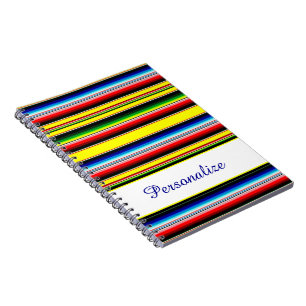 Personalisierte helle Serape-Streifen Notizblock