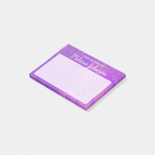 Personalisierte, helle Violet Post-it Klebezettel (angewinkelt)