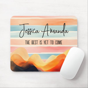 Personalisierte helle Wasserfarbe Farbige Streifen Mousepad