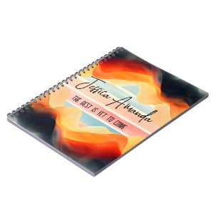 Personalisierte helle Wasserfarbe Farbige Streifen Notizblock