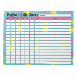 Personalisierte Hellenstars-Tageskarte Notizblock