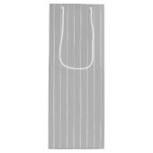 Personalisierte, hellgraue Pinstreifen Geschenktüte Für Weinflaschen (Vorderseite)