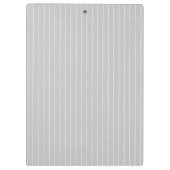 Personalisierte, hellgraue Pinstreifen Klemmbrett (Rückseite)