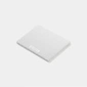 Personalisierte, hellgraue Pinstreifen Post-it Klebezettel (angewinkelt)