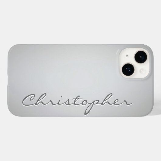 Personalisierte hellgraue Radialtextur 15 Case-Mate iPhone Hülle (Rückseite (Horizontal))