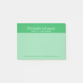Personalisierte, hellgrüne Grainy Textur Post-it Klebezettel (Vorderseite)
