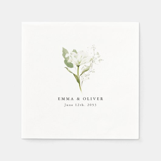 Personalisierte Hellgrüne Organische Grünpflanzen  Serviette (Vorderseite)