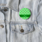 Personalisierte hellgrüne Weihnachtsnamenssterne Button (Beispiel)