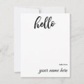 Personalisierte Hello Notecards Mitteilungskarte (Vorderseite)
