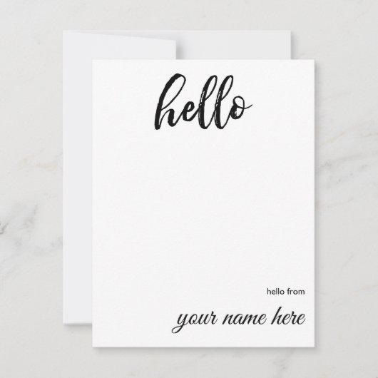 Personalisierte Hello Notecards Mitteilungskarte (Vorderseite)