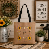 Personalisierte Hello Sunshine Sonnenblume Tasche