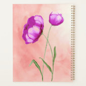 Personalisierte, hellrosa Blume Planer (Rückseite)