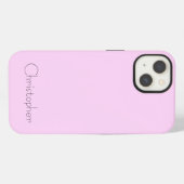 Personalisierte hellrosa Radial-Textur iPhone Hülle (Rückseite (Horizontal))