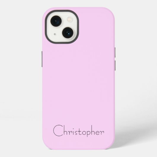 Personalisierte hellrosa Radial-Textur iPhone Hülle (Rückseite)