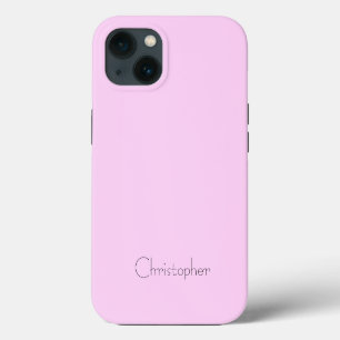Personalisierte hellrosa Radial-Textur iPhone 13 Hülle