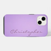 Personalisierte hellviolette Radial-Textur 15 iPhone Hülle (Rückseite (Horizontal))