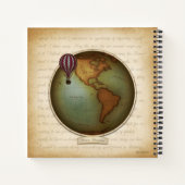 Personalisierte Hemisphären-Kartenblatt 2 Notizblock (Rückseite)