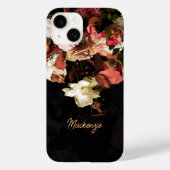 Personalisierte Herbst-Blume Stilisierte Drucksach Case-Mate iPhone Hülle (Rückseite)