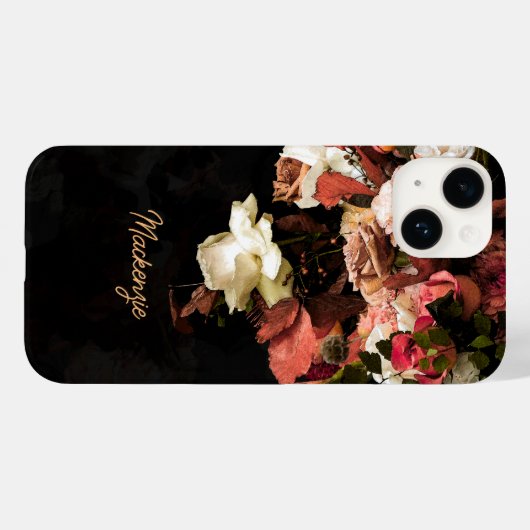Personalisierte Herbst-Blume Stilisierte Drucksach Case-Mate iPhone Hülle (Rückseite (Horizontal))