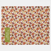 Personalisierte Herbst-Flanelldecke mit fallenden Fleecedecke (Vorderseite (Horizontal))