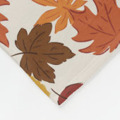 Personalisierte Herbst-Flanelldecke mit fallenden Fleecedecke (Ecke)