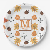 Personalisierte Herbst-Papierteller Pappteller (Vorderseite)