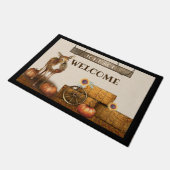 Personalisierte Herbst-Türmatte Fußmatte (Schrägansicht)