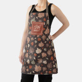 Personalisierte Herbstblätter-Monogramm-Schürze Schürze (InSitu)