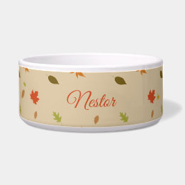 Personalisierte Herbstblätter Napf