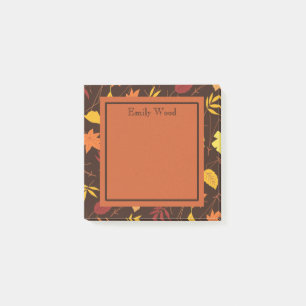Personalisierte Herbstblätter-Post-it-Notizen in O Post-it Klebezettel