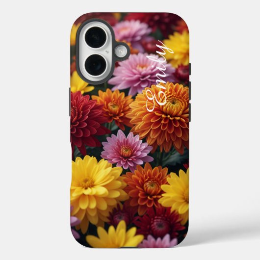 Personalisierte Herbstblüten – Robuste Hülle iPhon (Rückseite)