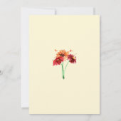 Personalisierte Herbstblüten-Save-the-Date-Karte Save The Date (Rückseite)