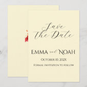 Personalisierte Herbstblüten-Save-the-Date-Karte Save The Date (Vorne/Hinten)