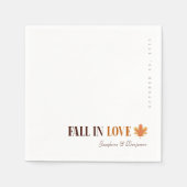 Personalisierte Herbstelegung Hochzeit von Napkins Serviette (Vorderseite)