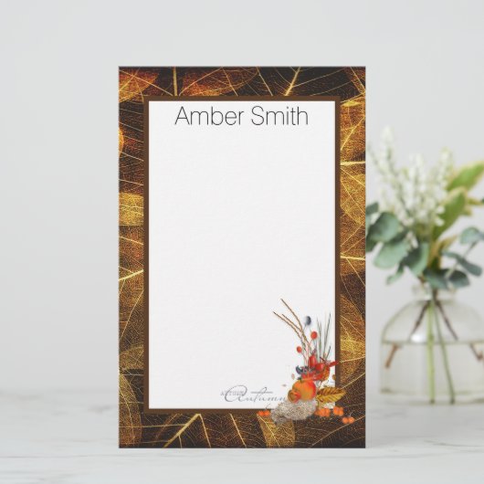 Personalisierte Herbsternte Briefpapier (Stehend Vorderseite)