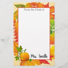 Personalisierte Herbsternte Briefpapier