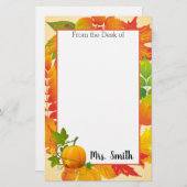 Personalisierte Herbsternte Briefpapier (Vorne/Hinten)