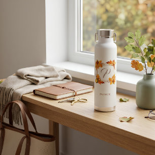 Personalisierte Herbsternte-Monogramm-Wasserflasch Trinkflasche
