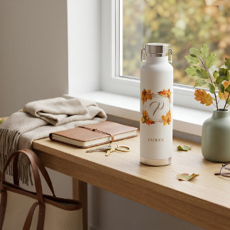 Personalisierte Herbsternte-Monogramm-Wasserflasch Trinkflasche