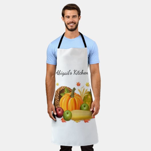 Personalisierte Herbsternte Schürze (Getragen)