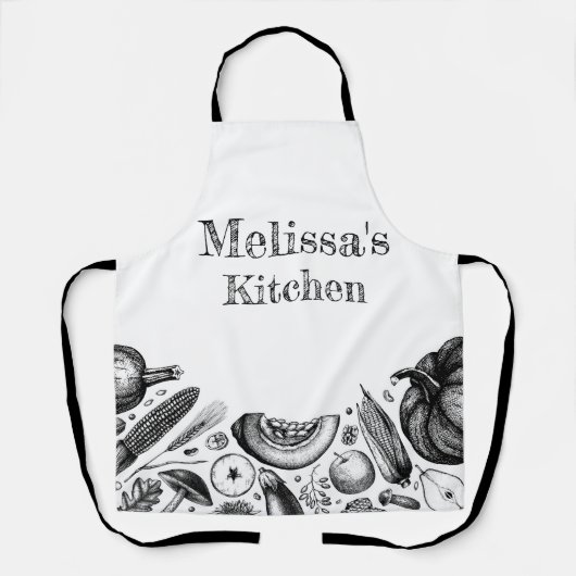 Personalisierte Herbsternte Schürze (Vorderseite)